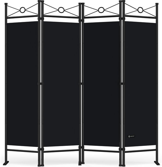 Casaria Paravent Lucca Schwarz Matt B/H: 180 x 163 cm - Bild 1