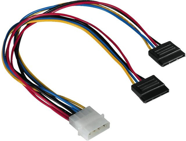 Hama Stromversorgungskabel 5,25 Zoll mit 2x Serial-ATA in Multicolour - Bild 1