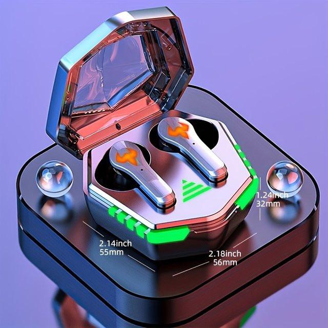 BOOTE TWS Gaming Headset Drahtlose In-Ear-Kopfhörer mit geringer Verzögerung und USB-C Ladecase in Schwarz - Bild 1