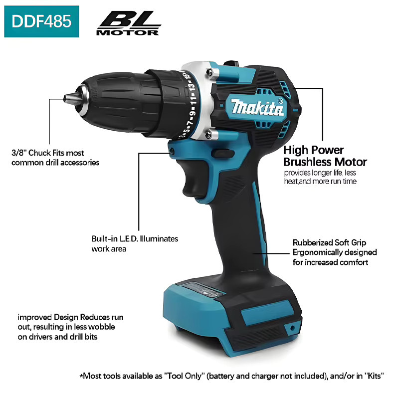 Makita DDF485 Bürstenloser Akku-Bohrschrauber 18V mit 6.0Ah Li-Ionen-Akku - Bild 5