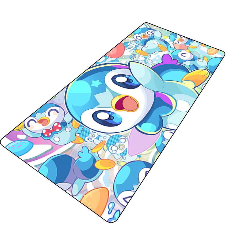 Bandai XXL Anime Gaming Mousepad Kawaii Schreibtischunterlage Pokemon Piplup Multicolor - Bild 2