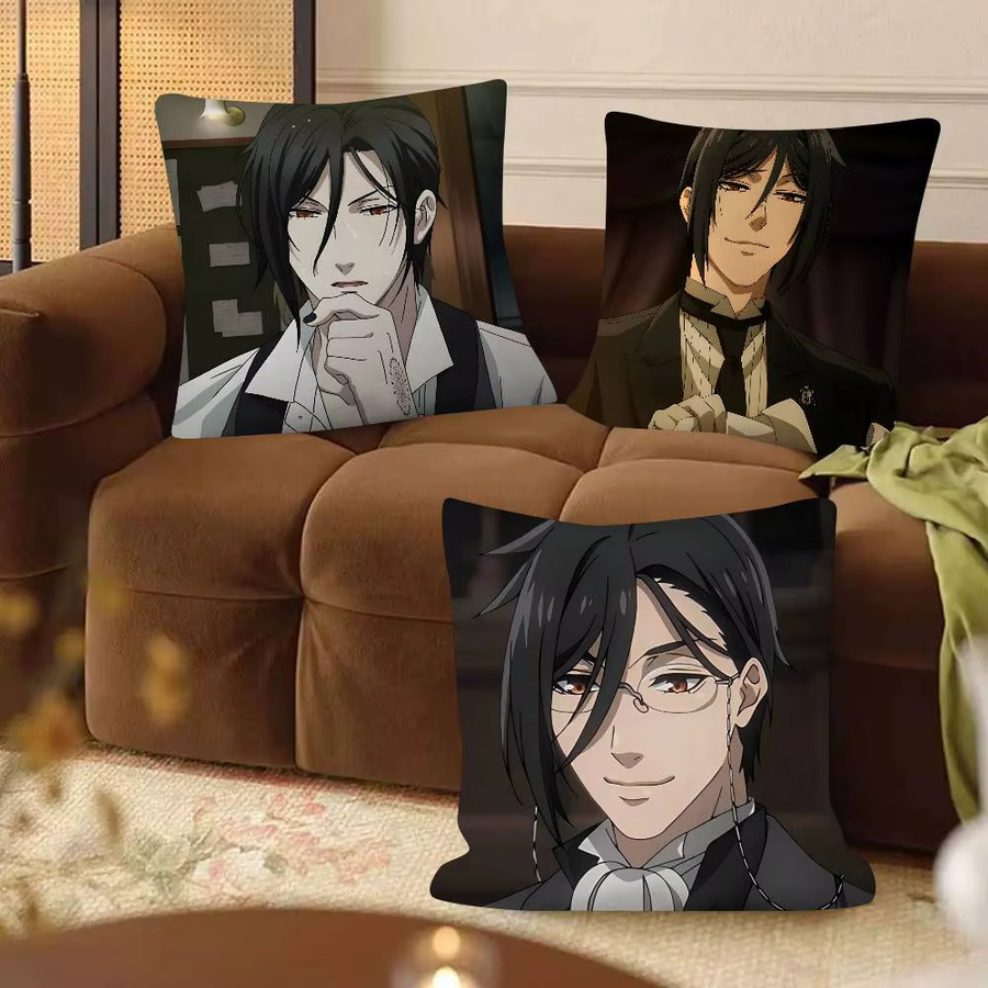 Kayou Black Butler Sebastian Michaelis Kissenbezug quadratisch B/B/H: 40 x 40 x 40 cm - Bild 3