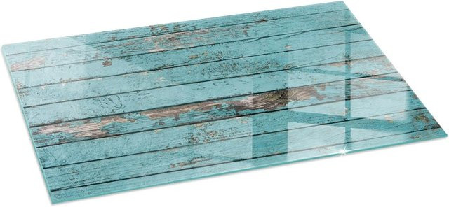 Tulup Glasbodenplatte für Kaminöfen in Türkis, B/T: 140 x 70 cm - Bild 1