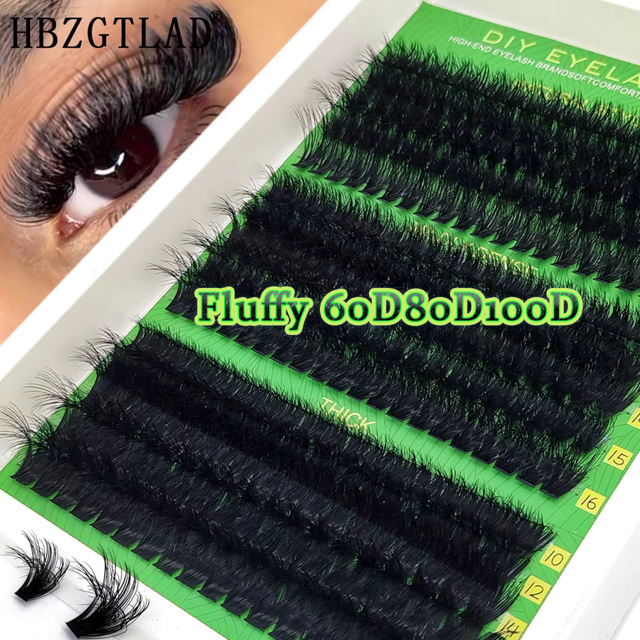 AMSDCN Künstliche Wimpern Wispy Einzelwimpern-Extensions, Unisex - Bild 2
