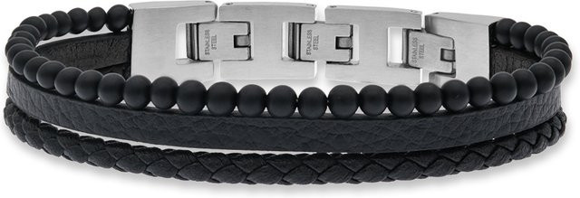 Save Brave Armband Edelstahl, Schwarz, Herren - Bild 1