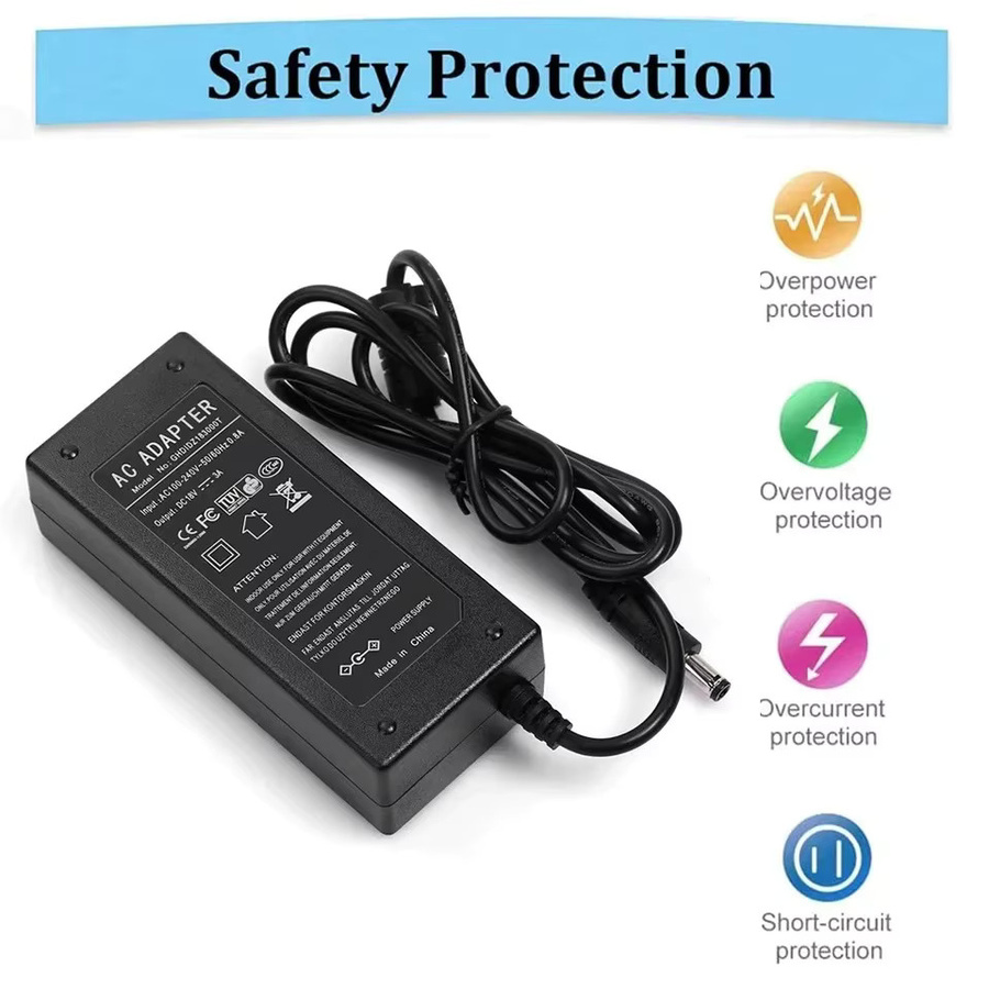 HONGPOE Universal Power Adapter Netzteil in Schwarz für LED Licht, AC 100-240V DC 9V-24V, 24V 1A - Bild 2