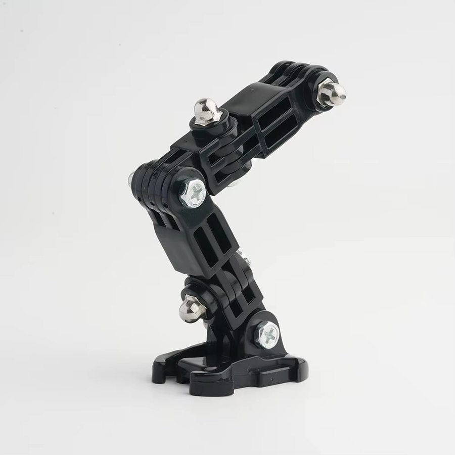 GoPro Kinn-Halterung für Helm und Motorrad zur Fixierung von GoPro Hero 6/5/4, Little Ant 4k und DJI Kameras in Schwarz - Bild 2