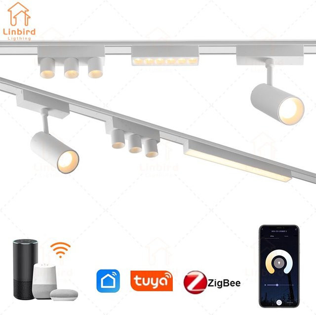 LINBIRD ST1-Serie Intelligentes Magnetschienenlicht aus Aluminium, Tuya ZigBee, Weiß, Höhe: 0,6 cm, Breite: 6,0 cm - Bild 1