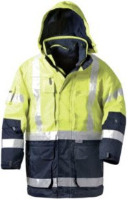 Elysee Warnschutzparka 4in1 Jacke in Gelb und Marine, Größe XL, nach EN ISO 20471 - Bild 1