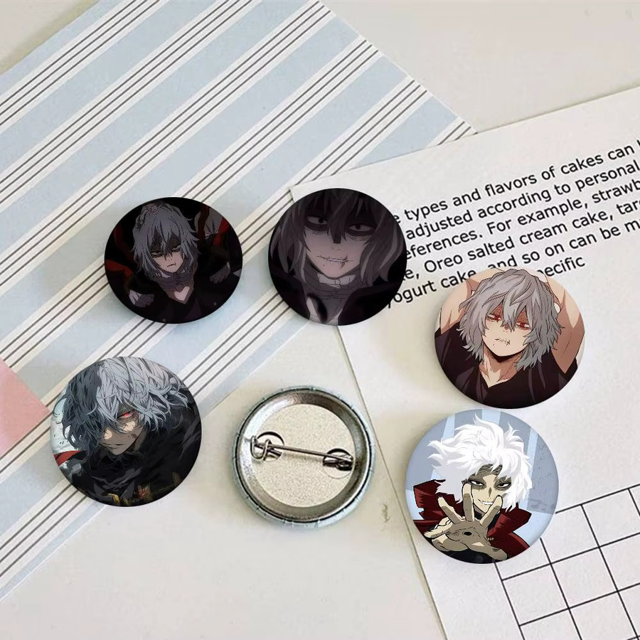 Brosche Anime T-Tomura Shigaraki, Emaille-Pin, Rund - Bild 2