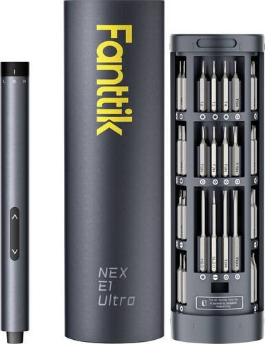 Fanttik E1 Ultra 50 in 1 Akku-Schraubendreher in Grau mit Aufbewahrungsbox und Akku-Lampe, 3.7V 350 mAh Li-Ion - Bild 1