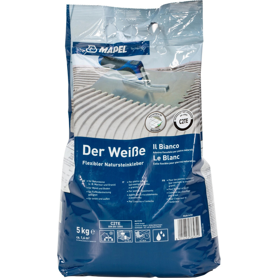 Mapei Natursteinmörtel C2TE in Weiß, 5 kg - Bild 2