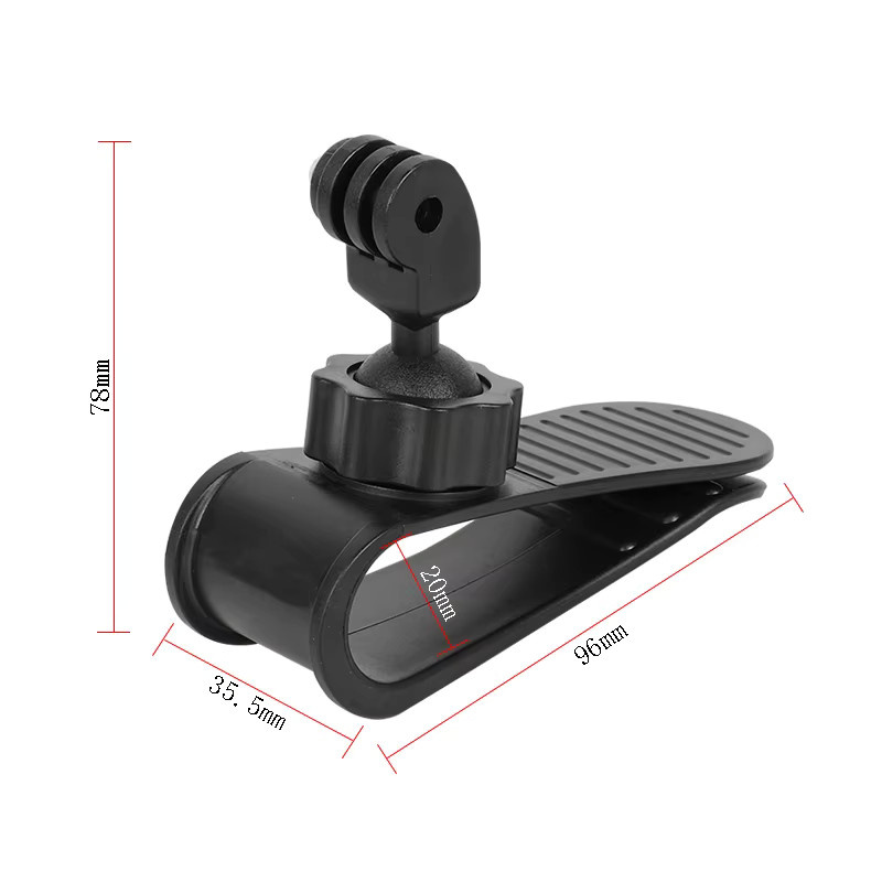 Quick Release Clip Halterung für Action Kameras wie GoPro und DJI Action in Schwarz - Bild 1