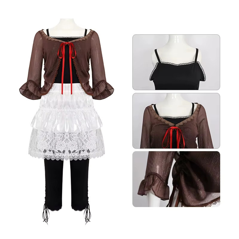 BOOCRE Fatal Frame II Crimson Butterfly Amakura Mio Amakura Mayu Cosplay Kostüm, Unisex, Plüsch / Textil - Bild 3