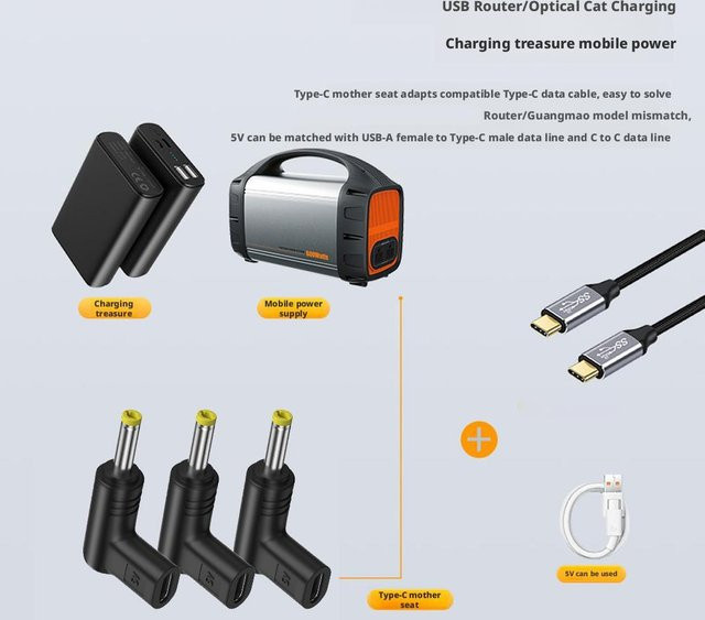 Sony USB-C zu DC Ladeadapter für PlayStation PSP 1000 2000 3000 in Schwarz - Bild 1