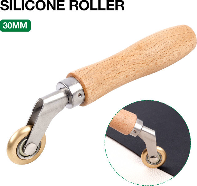 Messing Schweißhandroller als Naht Andrückroller für Ecknähte von wasserdichten Membranmaterialien in Gold und Multicolour - Bild 1