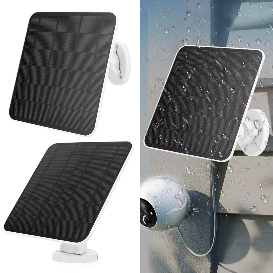 Eufy Solarpanel 30 W 5 V für Eufycam 3/3C/2C/2Pro, wasserdichtes Solarzellensystem zur Wandmontage in Schwarz mit 3,3 m Kabel - Bild 2