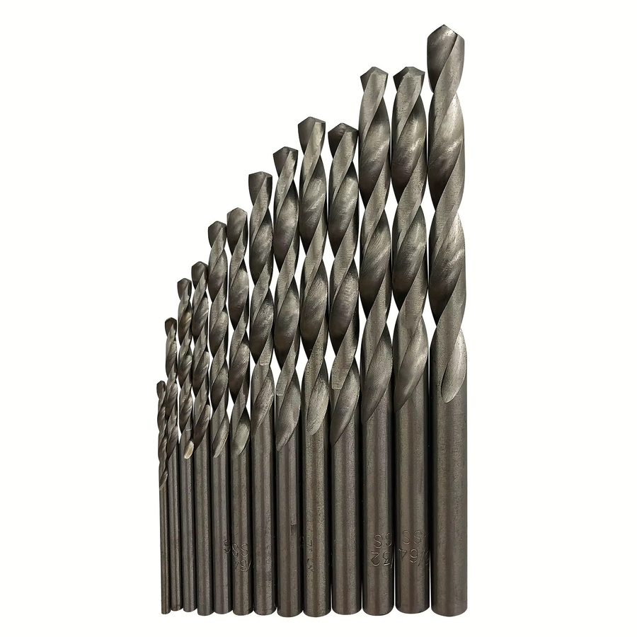 MacWork 13-teiliges HSS Titan-Spiralbohrer Set für Metall, Stahl, Kunststoff und Holz mit 1/4 bis 3/8 Zoll - Bild 2