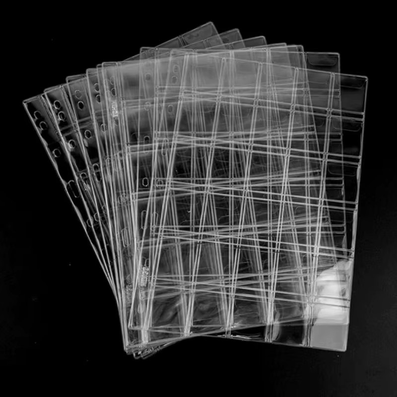 Transparente Münzsammelhüllen mit 30 Fächern für A4-Münzalben aus PVC zur Aufbewahrung von Münzen und Stempelabzeichen - Bild 3