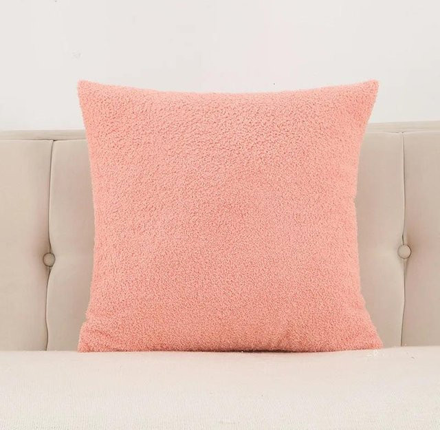 JMG Clothing Kissenbezug aus Plüsch und Teddy Fleece in Pink, B/B: 40 x 40 cm - Bild 1