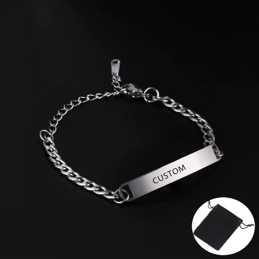 Kubanisches Kettenarmband Edelstahl, Silber, Unisex, 5 mm - Bild 2