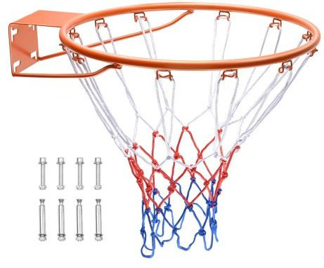VEVOR Basketball Hoop Basketball Rim mit Netz Orange - Bild 1