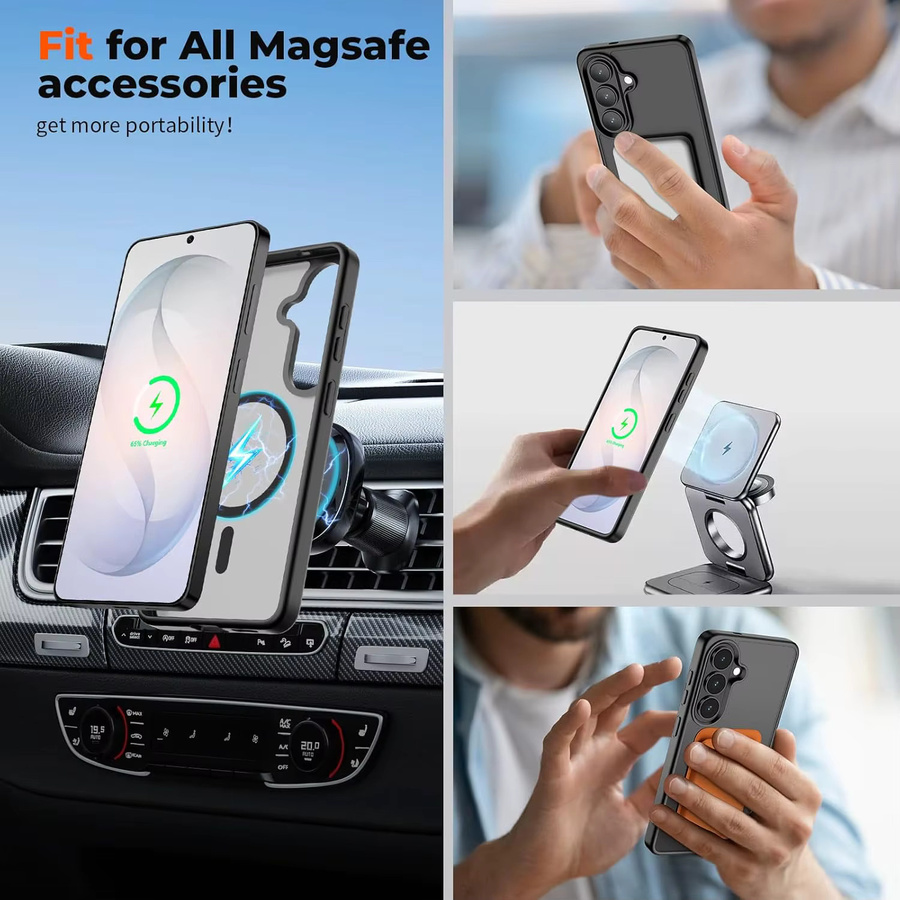 Magnetische Schutzhülle für Samsung Galaxy A57 A37 A17 A56 A36 A16 A55 mit Displayschutz in Transparent - Bild 2