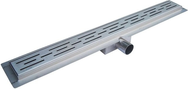 Glasdeals Edelstahl-Duschrinne in Grau mit Siphon für bodengleiche Duschen, Länge: 80 cm - Bild 1