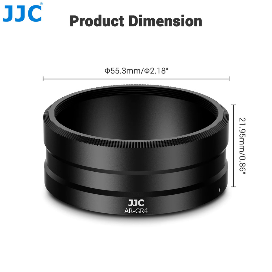 JJC Objektivadapter Ersatz für Ricoh GA-3, passend für Ricoh GR IV HDF Monochrome GR4, für GW-4 Weitwinkel-Konvertierungsobjektiv und 49-mm-Filteradapter, Schwarz - Bild 6