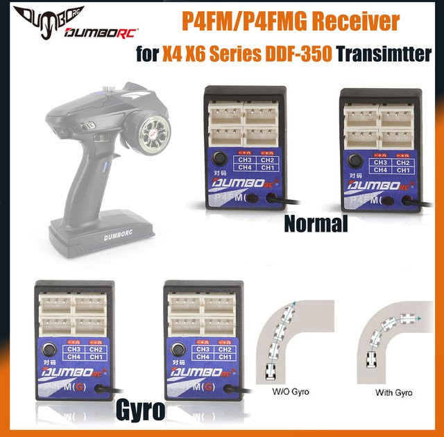 DUMBORC 4CH Gyro Mini Empfänger P4FM P4FMG PWM, RC DIY Auto Boot Flugzeug - Bild 1