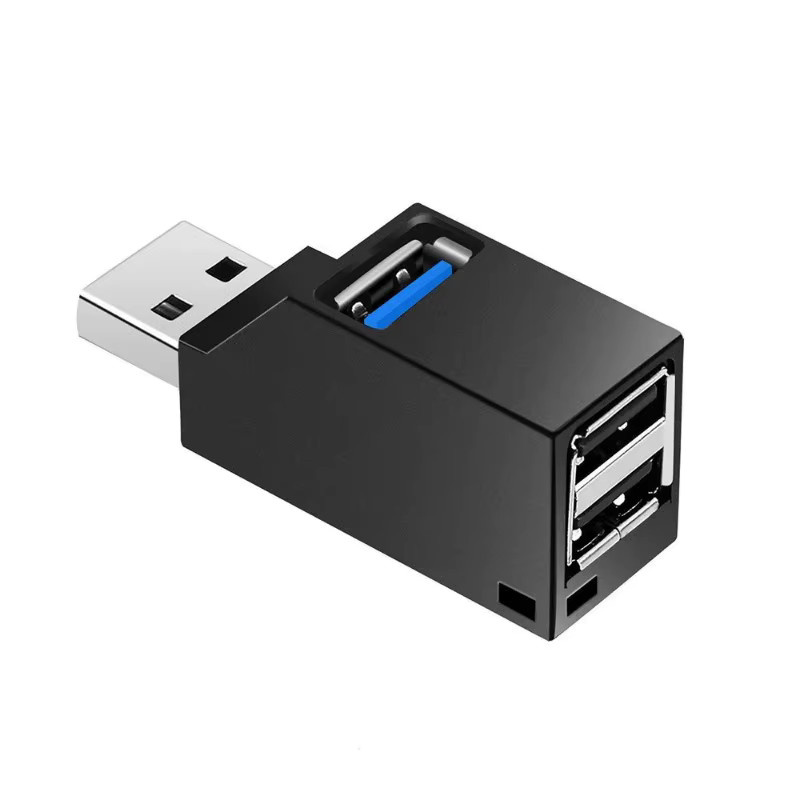 USB 3.0 Hub Adapter mit 1 bis 3 Ports als High Speed Splitter für PC und Laptop in Schwarz oder Weiß - Bild 2
