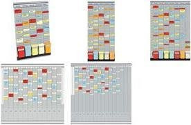 Franken T-Kartentafel PV-SET3 Wochenplaner 7-Tage Planungstafel in Grau, B: 78 cm, H: 47,4 cm - Bild 1
