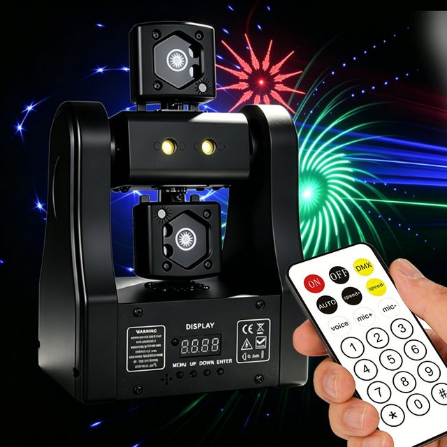 LittleDragonfly Bühnenlicht mit RGB-Laser, DMX512, Soundaktivierung und Strobe-Effekt für DJ und Disco-Partys - Bild 1