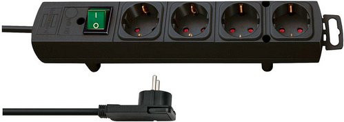 Brennenstuhl Steckdosenleiste Comfort-Line Plus mit 4 Steckdosen in Schwarz - Bild 1