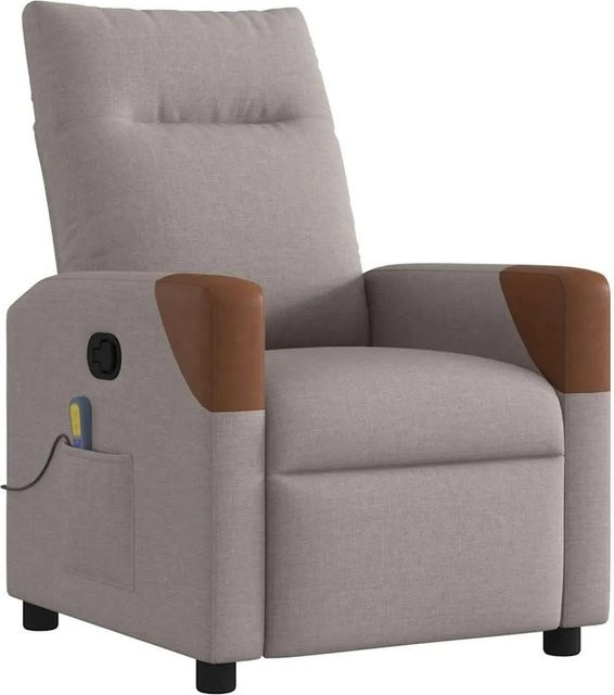 vidaXL Massagesessel in Taupe aus Stoff mit Armlehnen - Bild 1