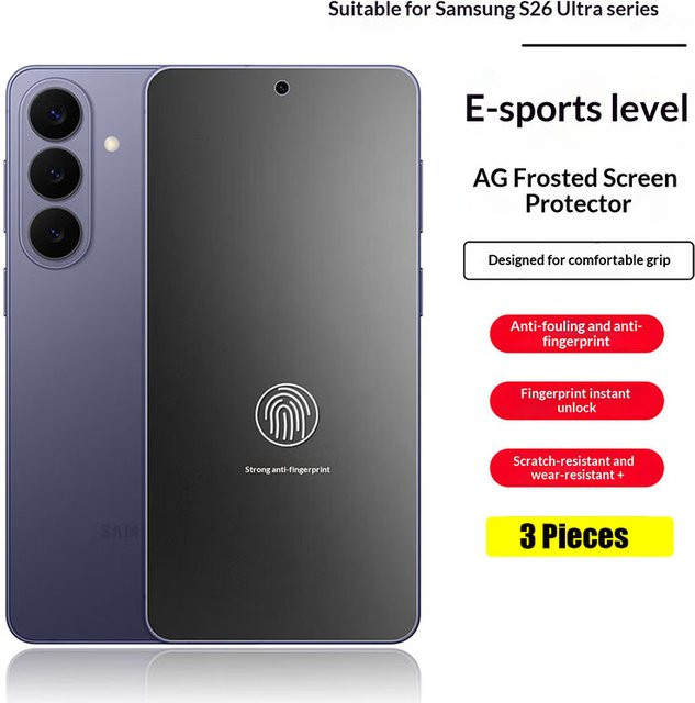 3er-Pack Hydrogel-Schutzfolien für Samsung Galaxy S26 Ultra und S26 Plus, transparente TPU-Matte zur vollflächigen Displayabdeckung - Bild 1
