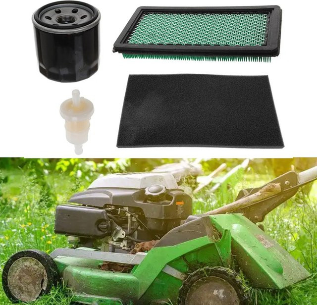 VIBRATITE Luftfilter-Reparatursatz für Honda GCV520, GCV530, GXV520 und GXV530 Rasenmäher mit Luftfilter, Ölfilter, Kraftstofffilter und Schwamm in Multicolour - Bild 1