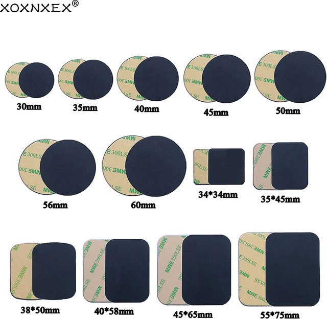 XOXNXEX 10 Stück magnetische Metallplatten in Schwarz für universelle Auto-Handyhalterungen und Mobiltelefone - Bild 1