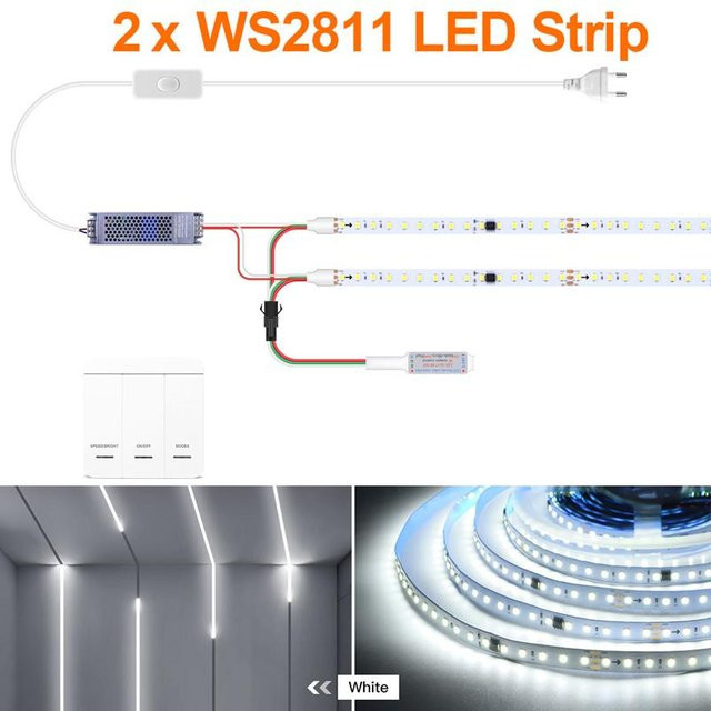 MALITAI Smart Addressable Pixel LED Streifen WS2811 RGBIC mit 120 LED/m, 24V, Multicolour, 2er-Set à 10m - Bild 1