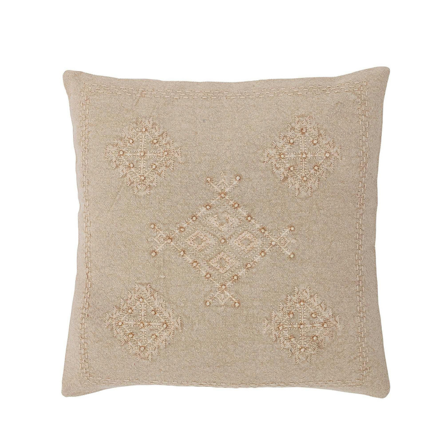 Bloomingville Kissen Leva aus Baumwolle in Beige, quadratisch, B/T/H: 45 x 45 x 45 cm - Bild 1