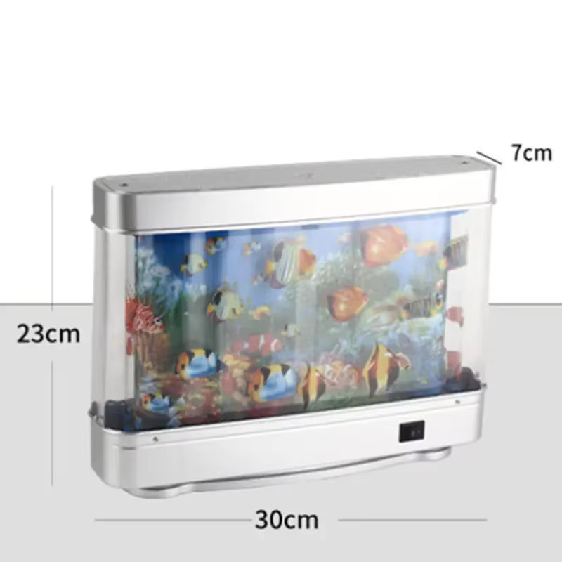 LED Aquariumlampe mit virtuellem Ozean-Effekt und Delphin als dekoratives Nachtlicht in Multicolour - Bild 2