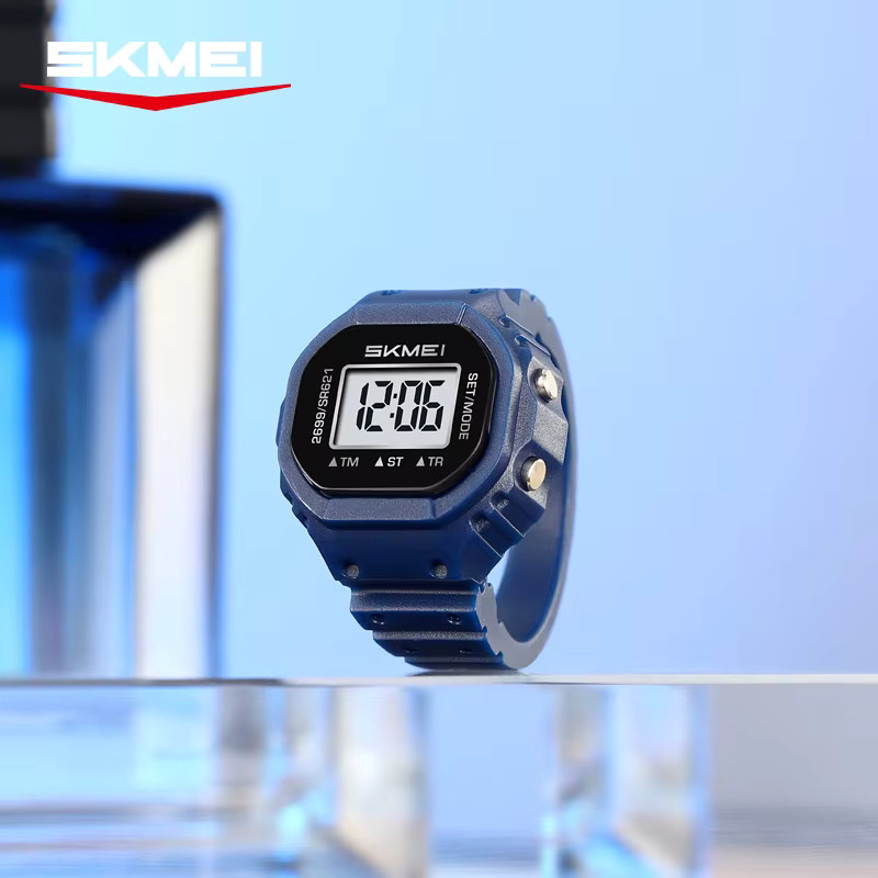 Skmei Mini Ring Digitaluhr, Weiß, Kunststoff, Kinder - Bild 1