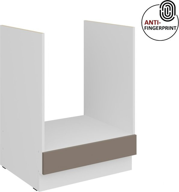 Küchen Herdschrank ARIA in Sandgrau matt mit Anti-Fingerprint-Beschichtung, Breite: 60 cm - Bild 1
