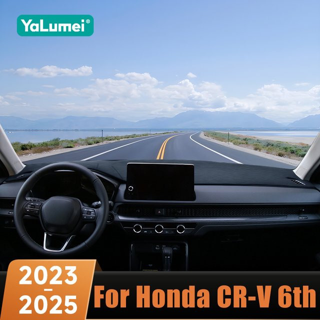 YaLumei Armaturenbrett-Abdeckmatte in Schwarz als UV-Schutz für Honda CR-V CRV 6. Generation 2023 2024 2025 Hybrid - Bild 1
