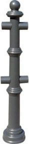 Schake Alu Stilpfosten Typ 495B Mittelpfosten für Oberholm, anthrazitgrau, Höhe: 90 cm - Bild 1