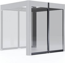 SunElements Wand für Pavillon SunCover Modern aus Aluminium und Polycarbonat, Acrylglas getönt, Schwarz, Breite: 2 m - Bild 1