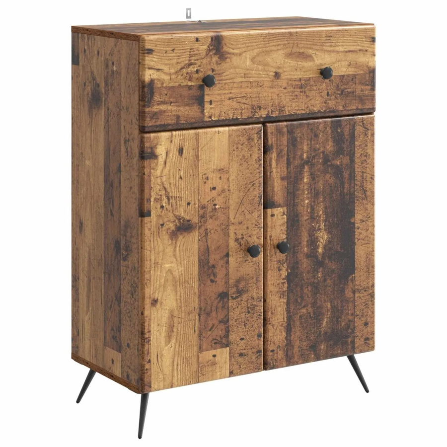 vidaXL Sideboard Altholz Optik in Braun, Modernes Design aus MDF, B/T/H: 66 x 34,5 x 90 cm - Bild 2