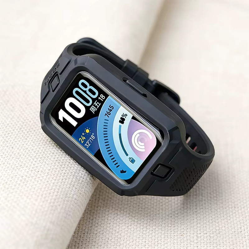 Silikon-Armband und Schutzhülle für Huawei Band 11, Schwarz, Unisex - Bild 1