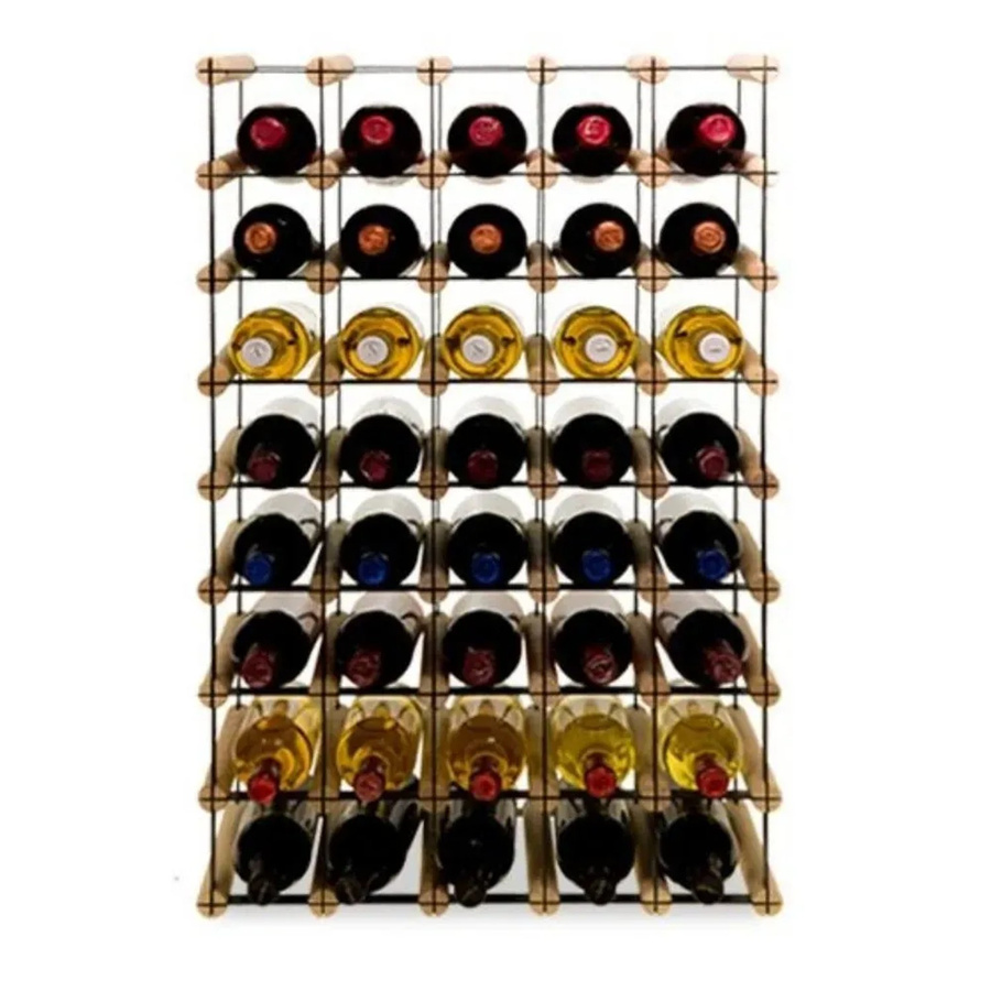 PROREGAL Vinotega Mod Metal Modulares Weinregal aus massivem Kiefernholz in Natur, H x B x T: 82,5 x 52,5 x 24,5 cm - Bild 2