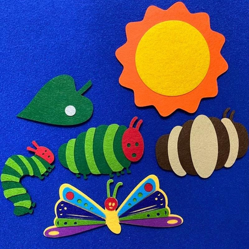 Bai Fen Bai Toys Sehr Nimmersatt Raupe Filz Whiteboard Theater 34-teiliges Set - Bild 3